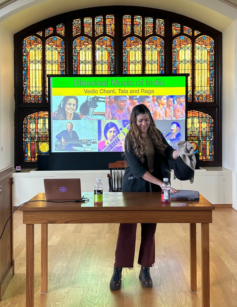 Leaah teaching World Music at Springfield College